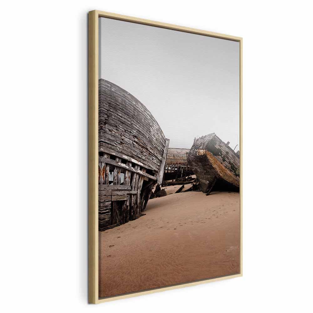 Картина на холсте Opuszczone kutry 80×120 см, стандартный холст