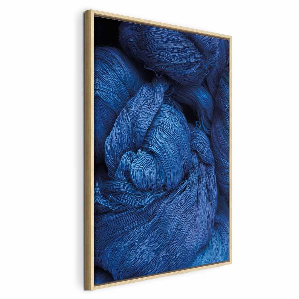 Obraz na płótnie Niebieska włóczka 80×120 cm, płótno standard