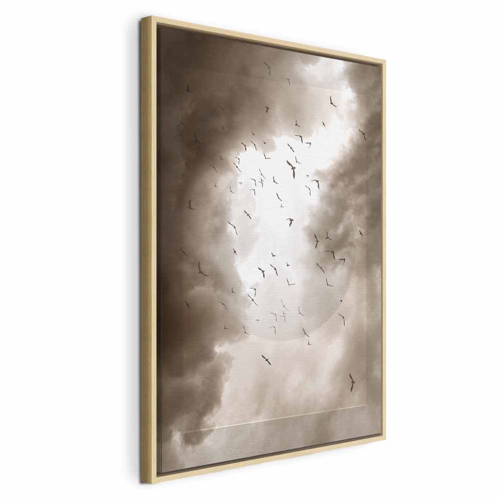 Obraz na płótnie Ptaki w chmurach 80×120 cm, płótno standard