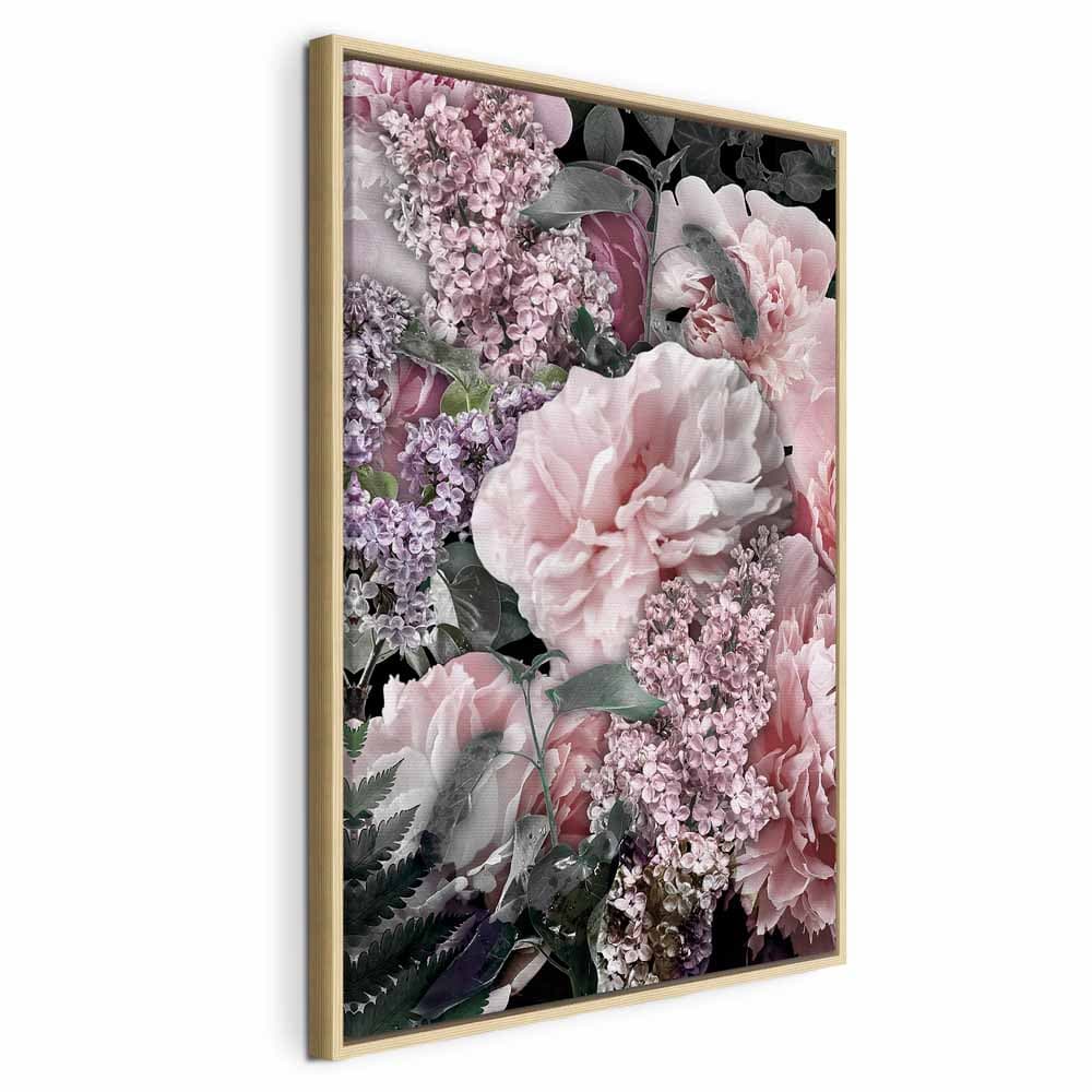 Canvas print Wśród kwiatów - rozkwitające rośliny w kolorach natury 60×90 cm, standard canvas