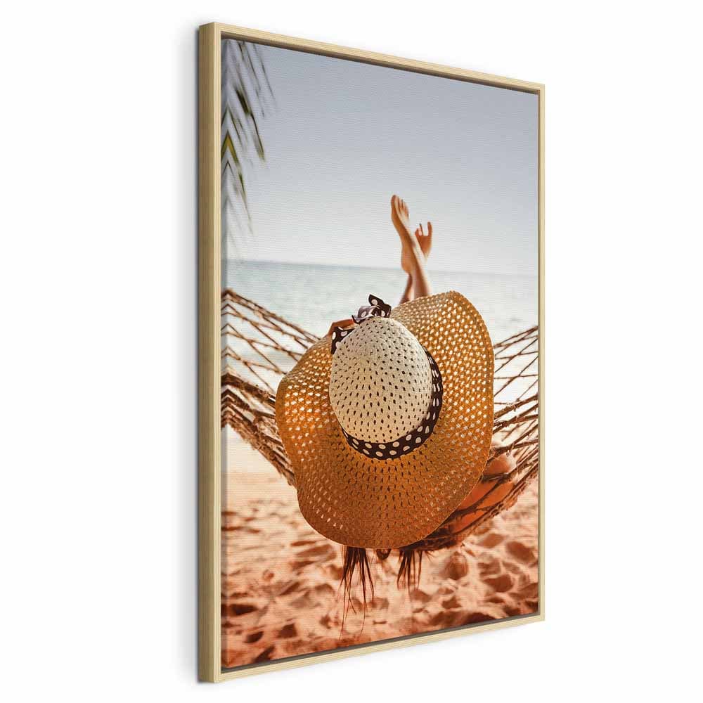 Leinwandbild Hamak na plaży 40×60 cm, Standardleinwand