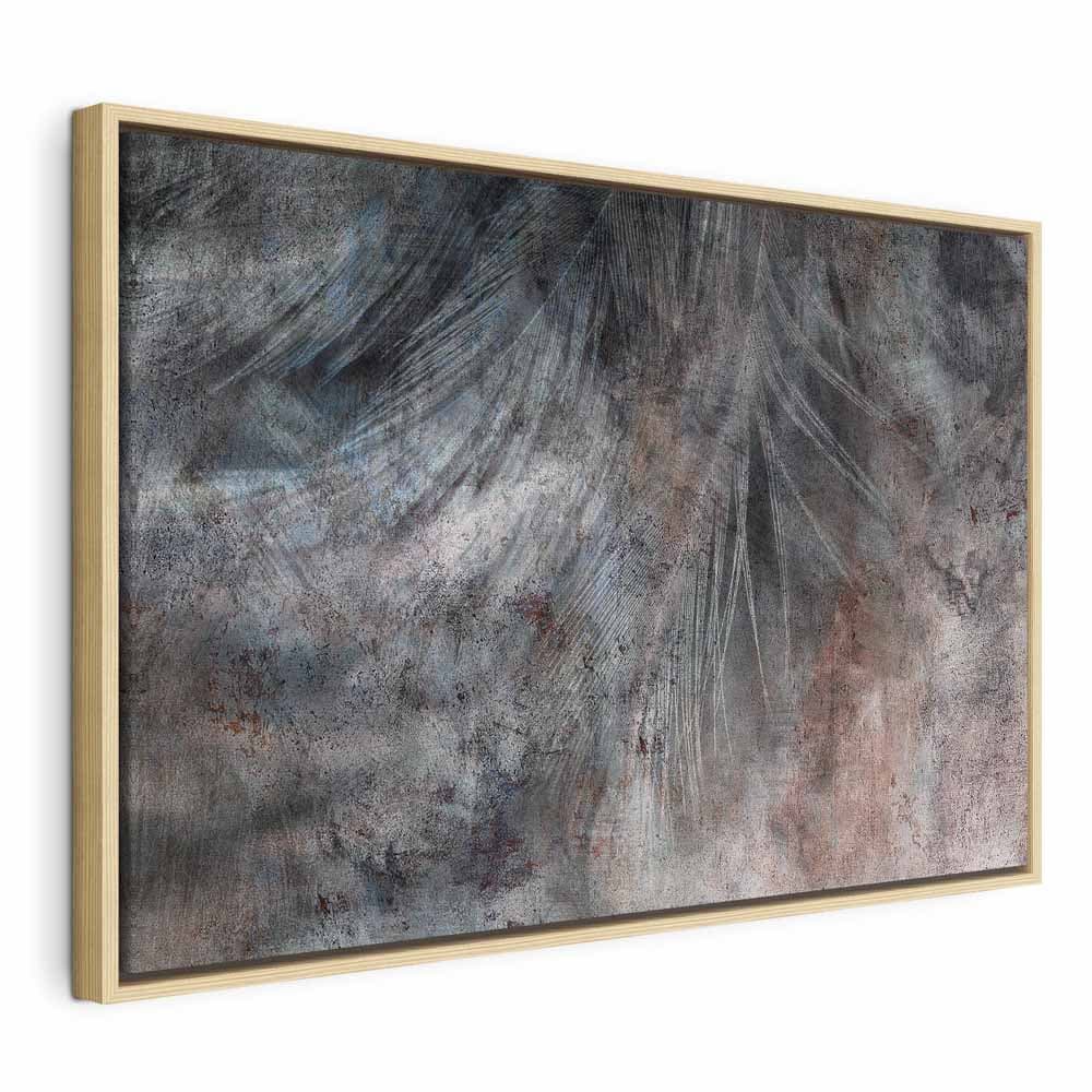 Canvas print Szarość pióra szeroki 90×60 cm, standard canvas