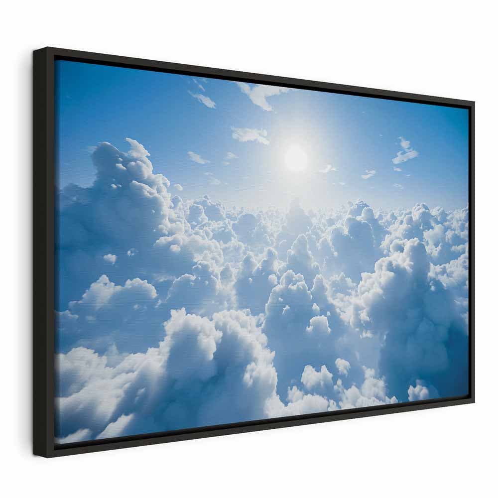 Obraz na płótnie Niebiański spokój: Ciepłe promienie słońca 90×60 cm, płótno standard