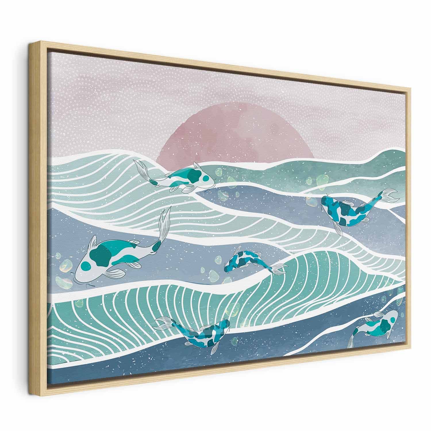 Canvas print Ryby na falach 60×40 cm, standard canvas