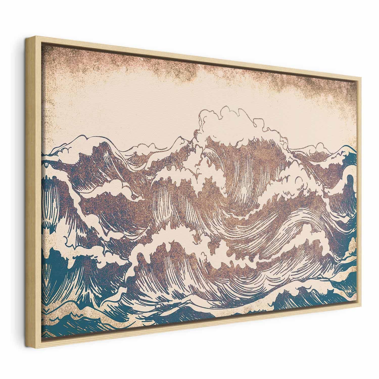 Leinwandbild Olbrzymie fale 60×40 cm, Standardleinwand