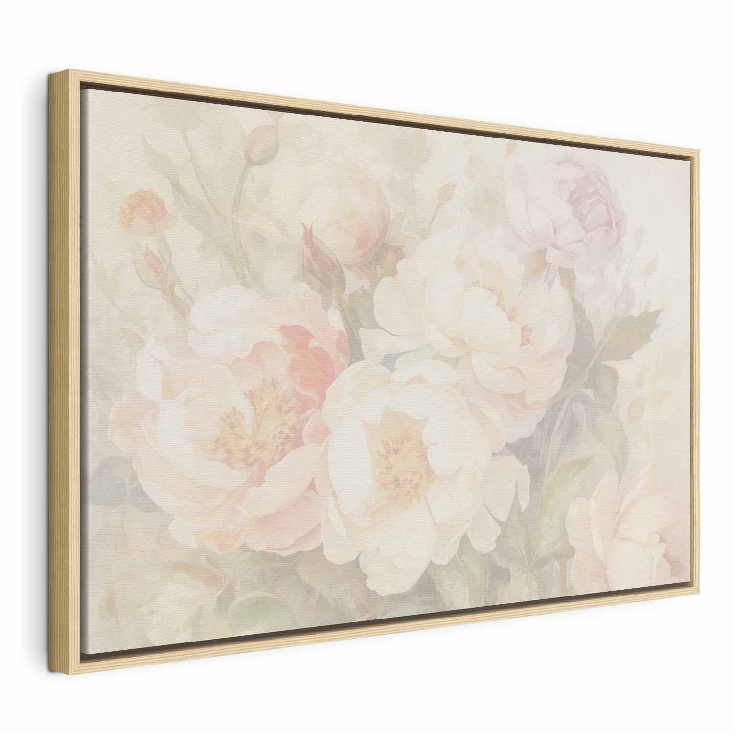 Obraz na płótnie Piwonie we mgle 60×40 cm, płótno standard