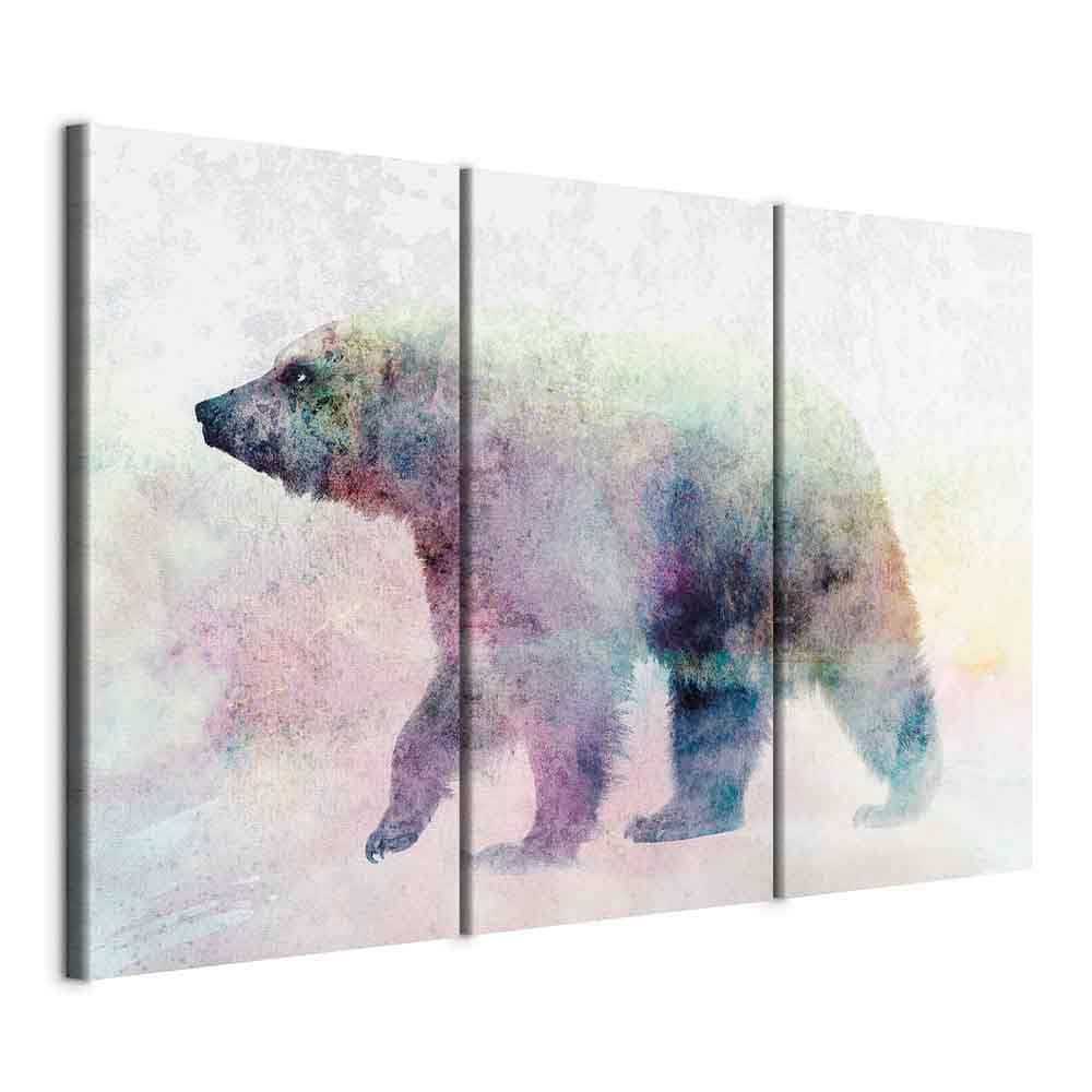 Leinwandbild Samotny niedźwiedź 90×60 cm, Standardleinwand