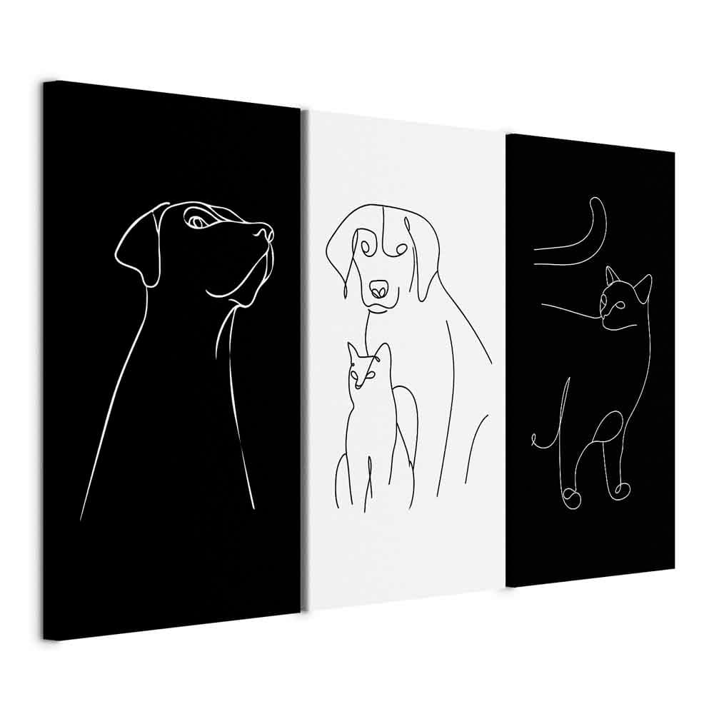 Obraz na płótnie Zwierzaki domowe 120×80 cm, płótno włoskie