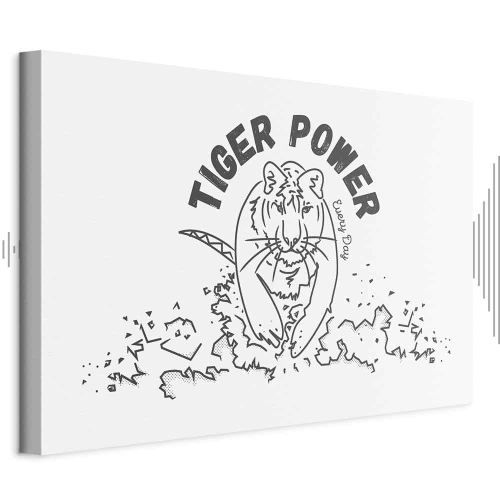 Canvas print Tiger power szeroki 120×80 cm, standard canvas