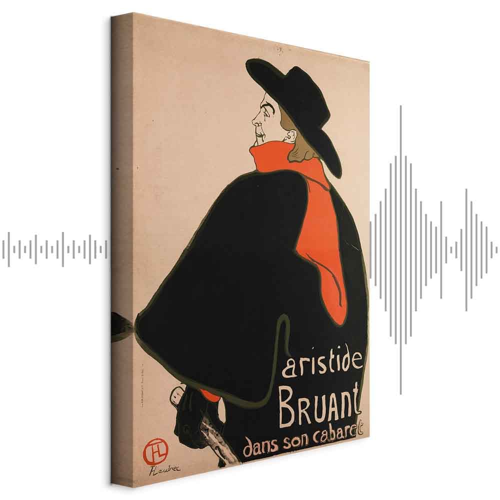 Картина на холсте Aristide Bruant: Dans son cabaret 80×120 см, стандартный холст