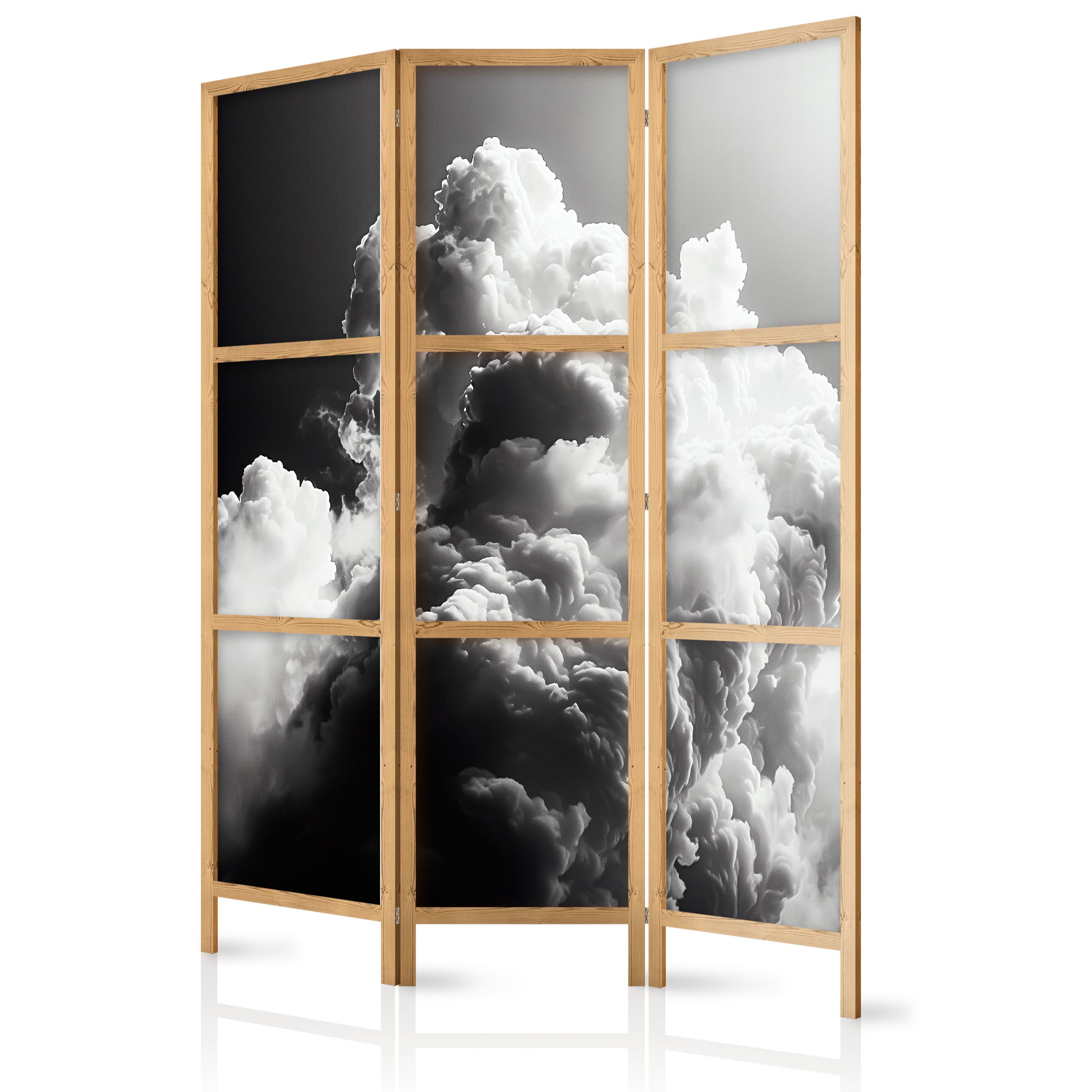Japanese room divider Chmury jak z marzeń: Pozwól słońcu rozświetlić twój dzień – Wizualna Uczta 135×172 cm, Japanese
