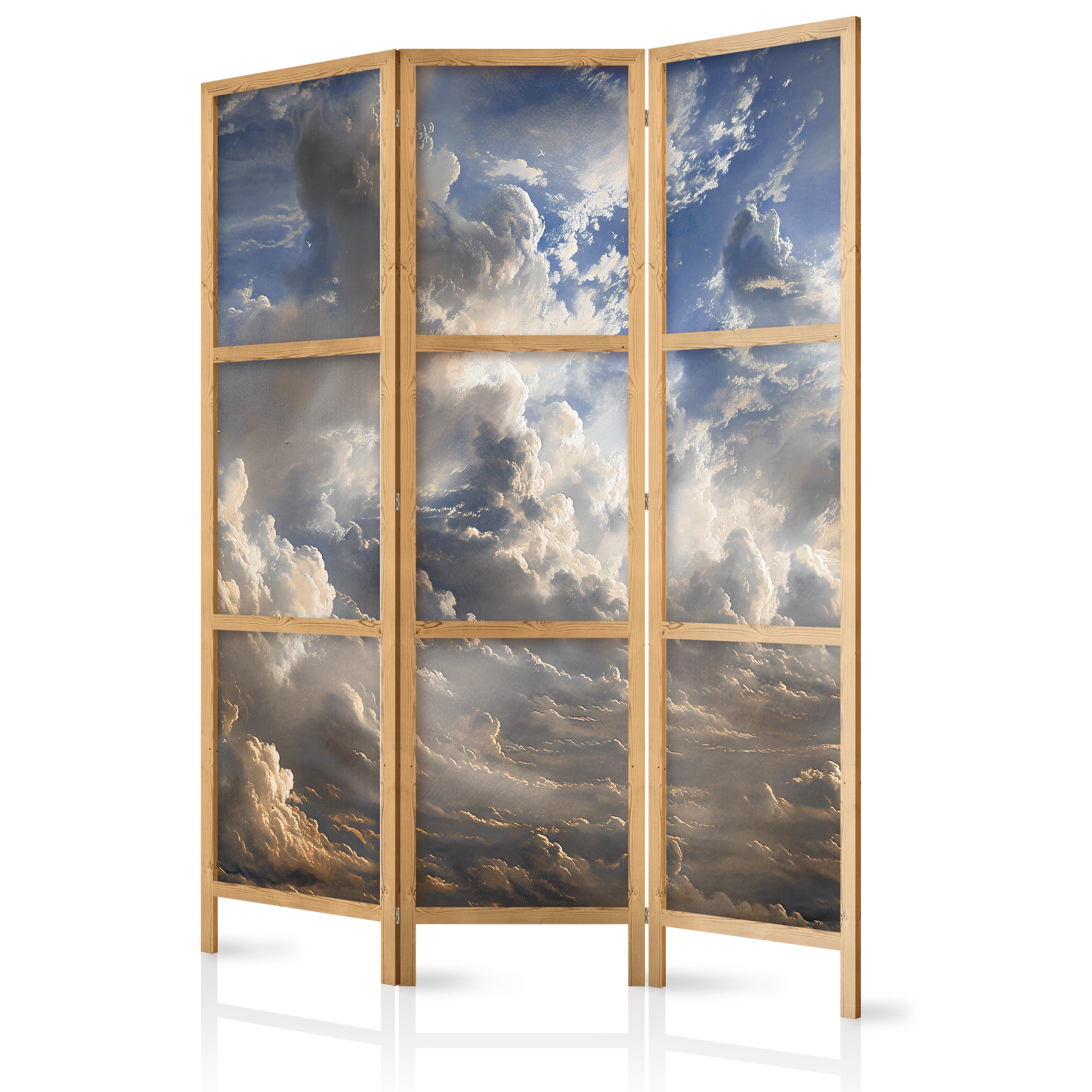 Japanese room divider Złote refleksy na obłokach chmur zapowiadających zmierzch 135×172 cm, Japanese