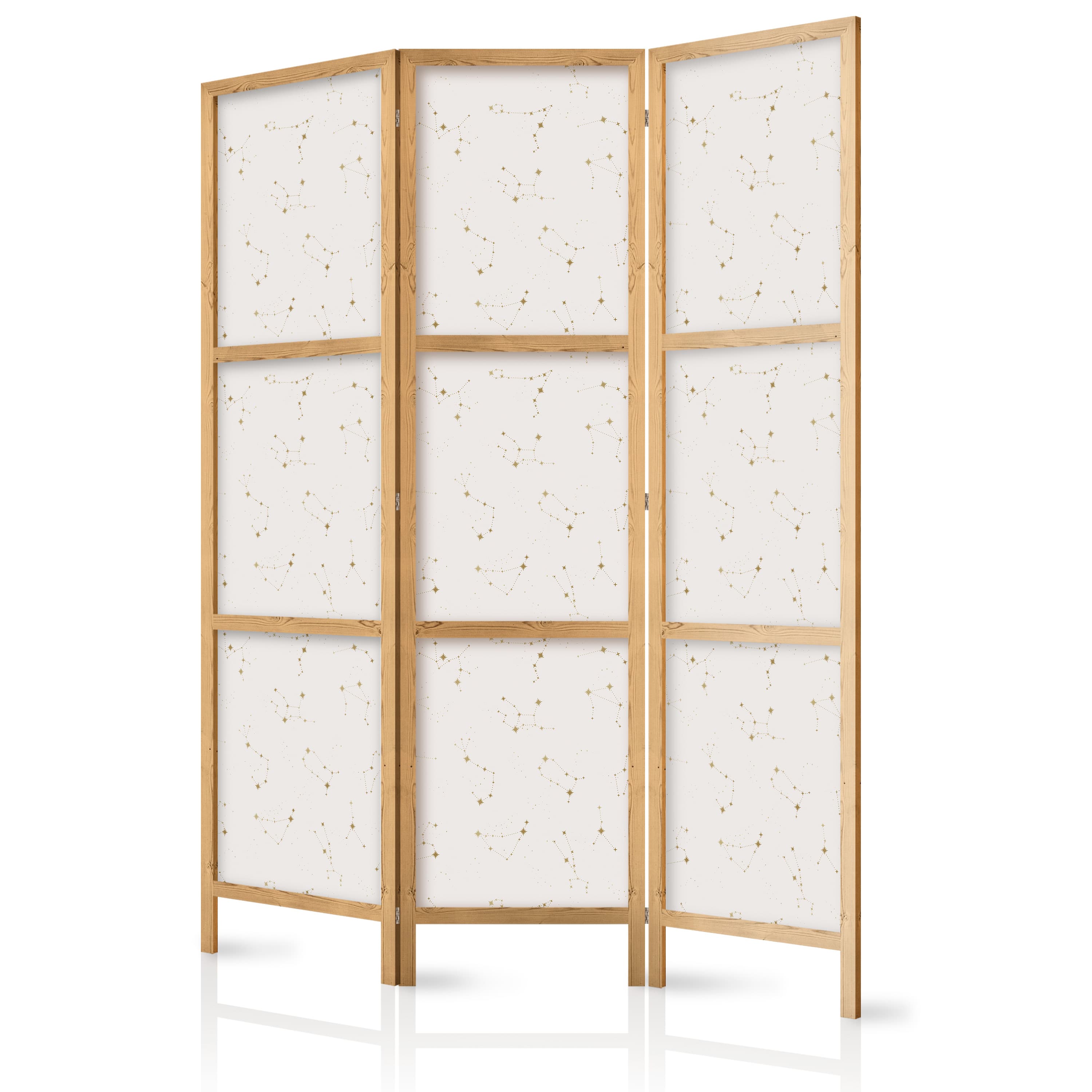 Japanischer Paravent Gwiezdna Mapa - delikatne konstelacje w ciepłych odcieniach 135×172 cm, japanisch
