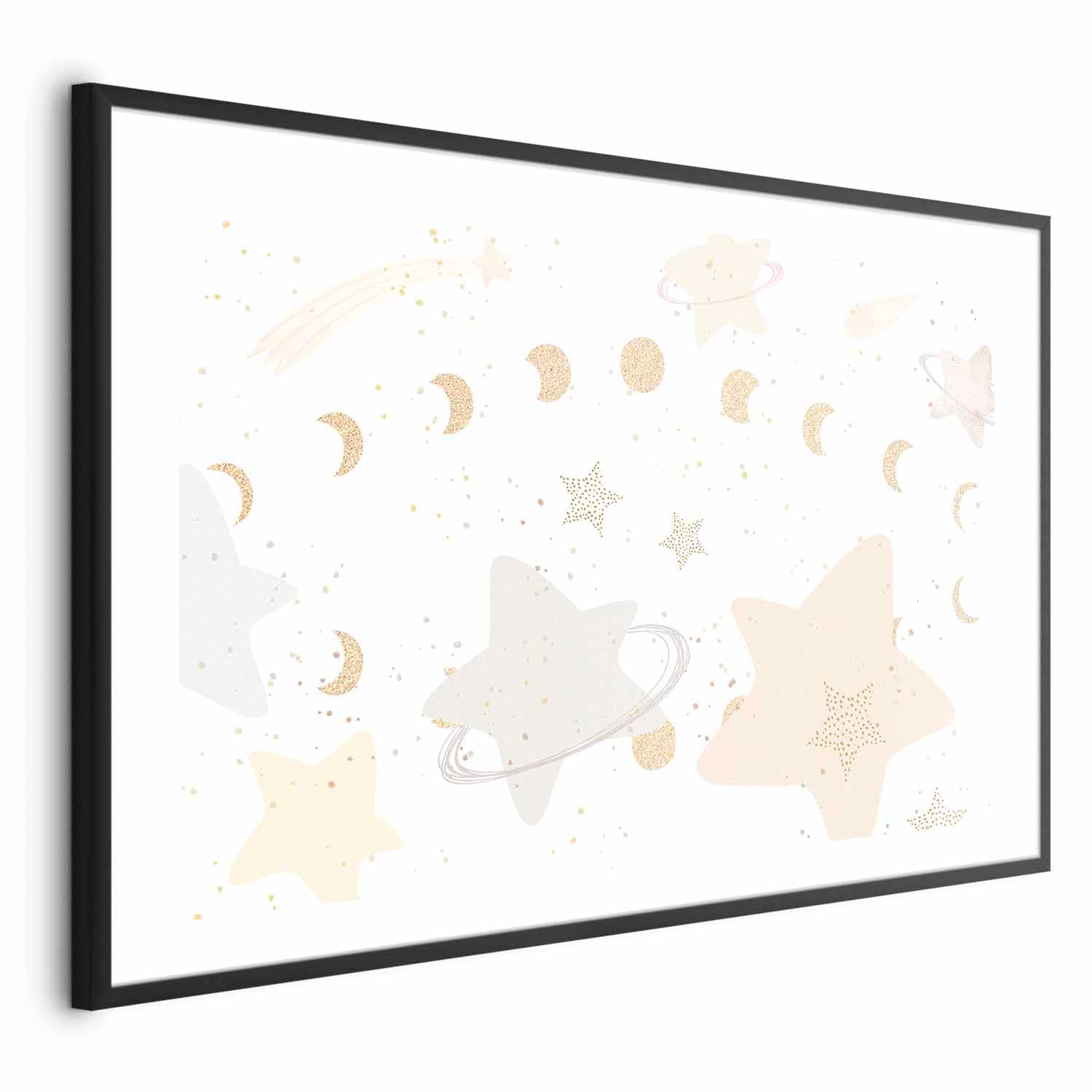 Plakat Księżyc i gwiazdy 42×30 cm