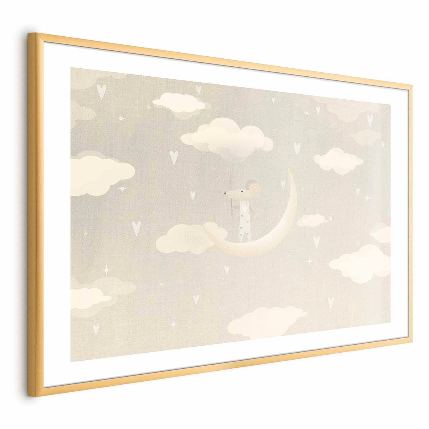 Plakat Myszka na księżycu 90×60 cm