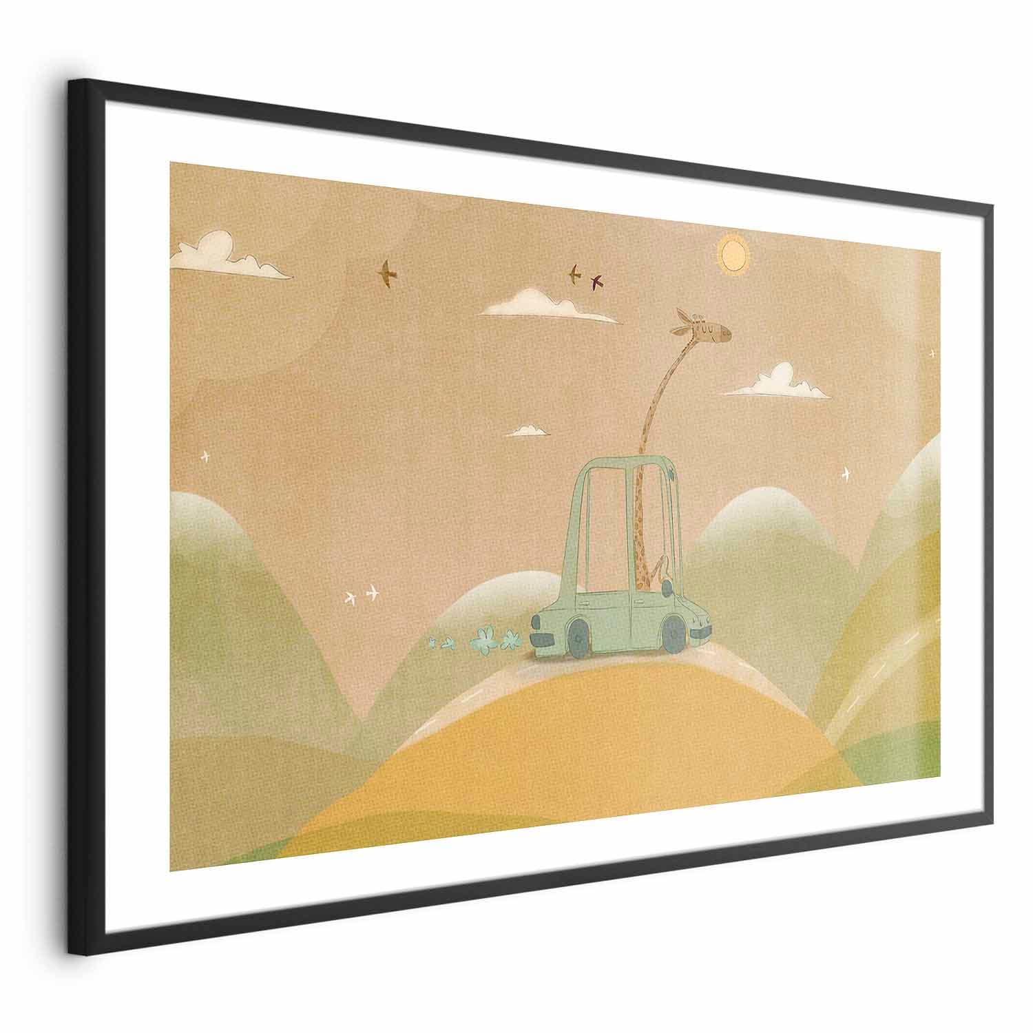 Plakat Podróżująca żyrafa 30×21 cm