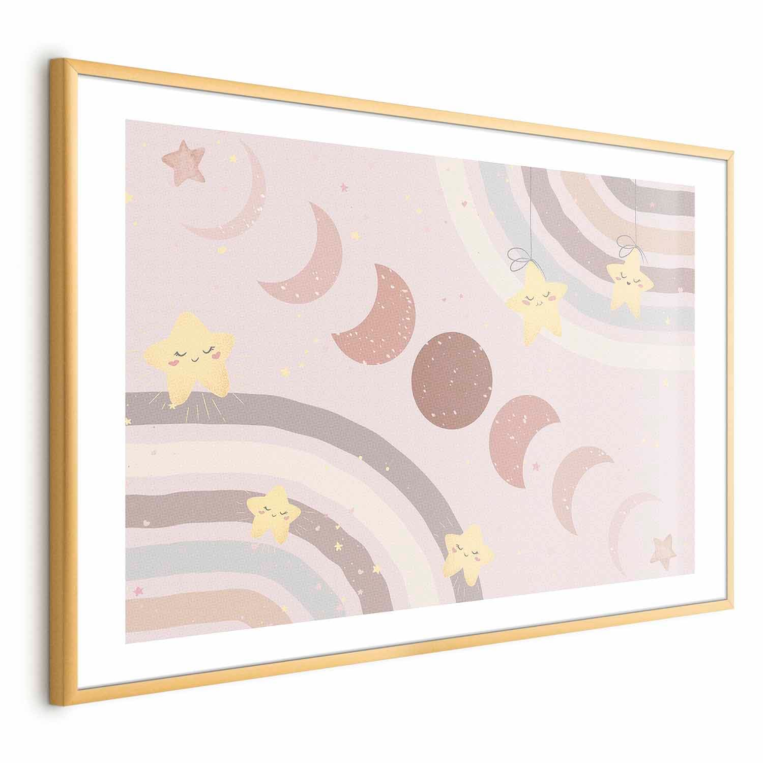 Plakat Fazy księżyca z tęczą 60×40 cm