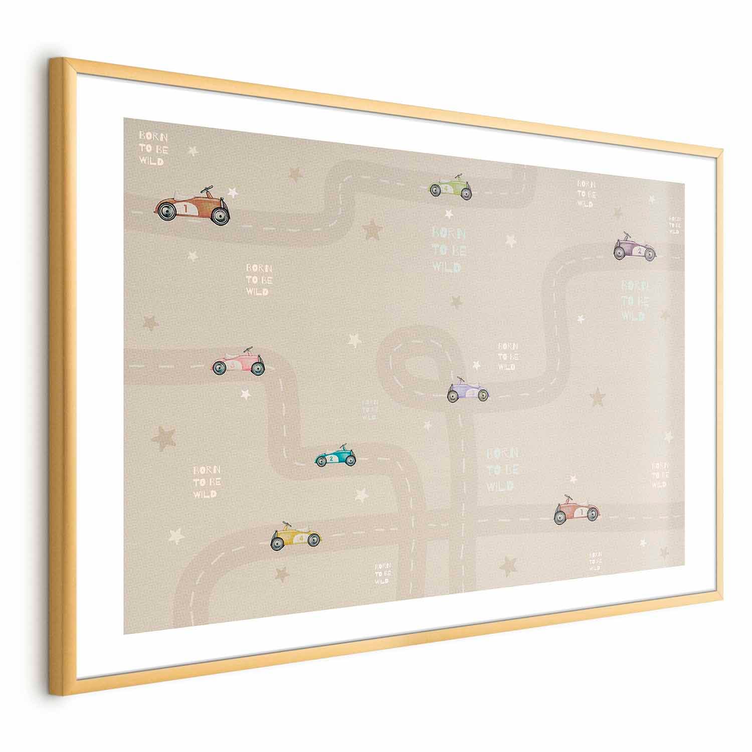 Plakat Wyścigowe autka 90×60 cm