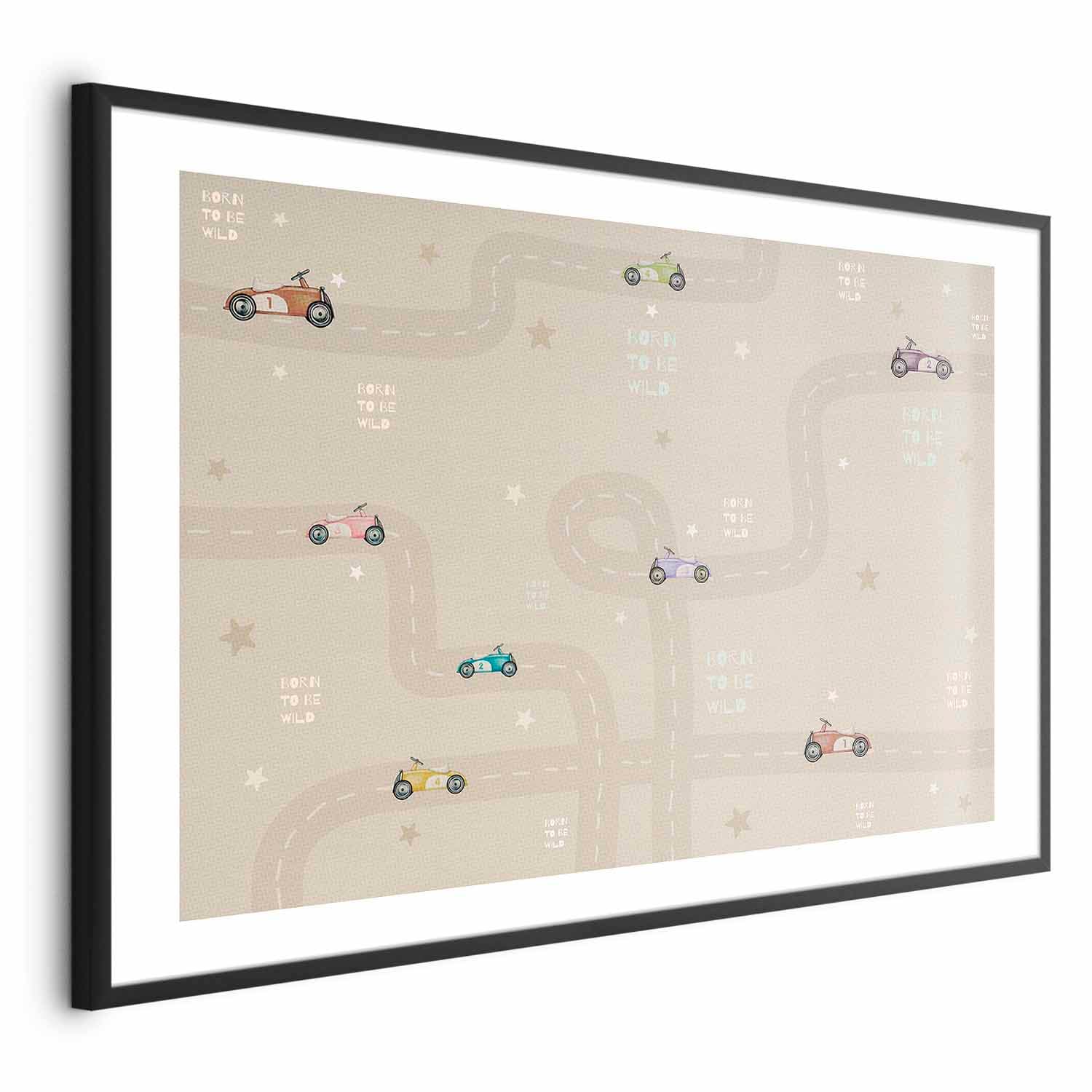 Plakat Wyścigowe autka 42×30 cm