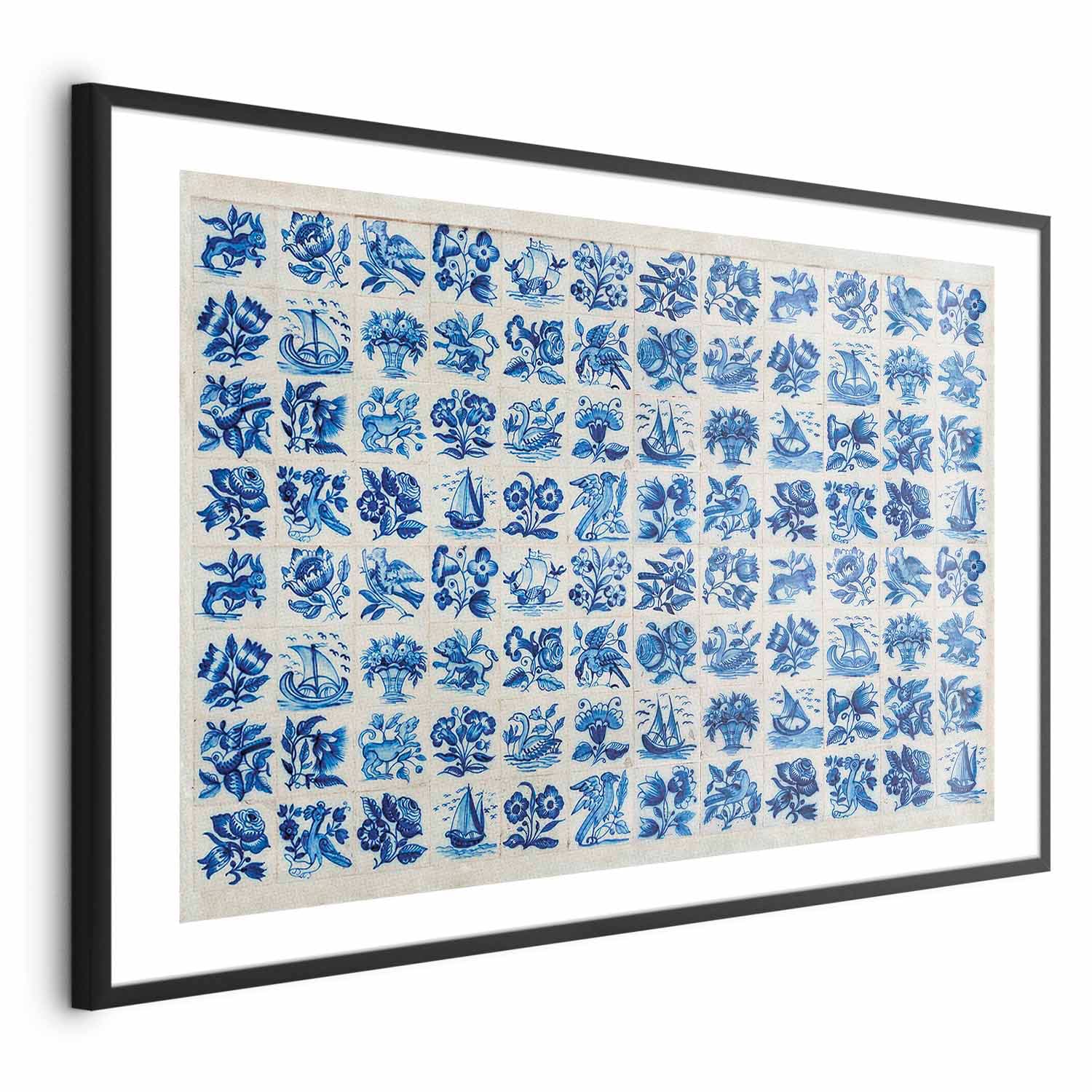 Plakat Płytki azulejos - tradycyjne ceramiczne portugalskie kafle 60×40 cm
