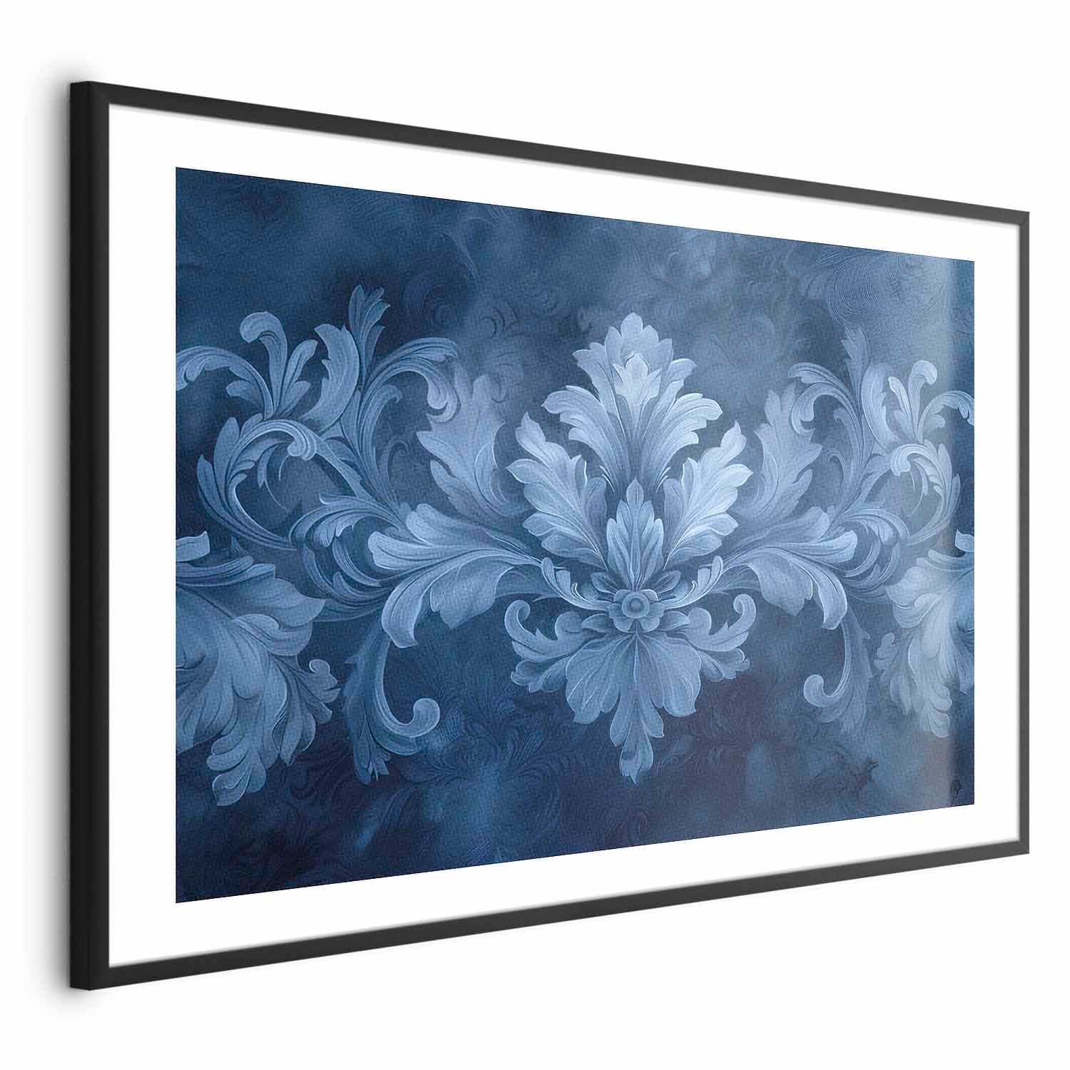 Plakat Błękitny ornament w chłodnych odcieniach 30×21 cm