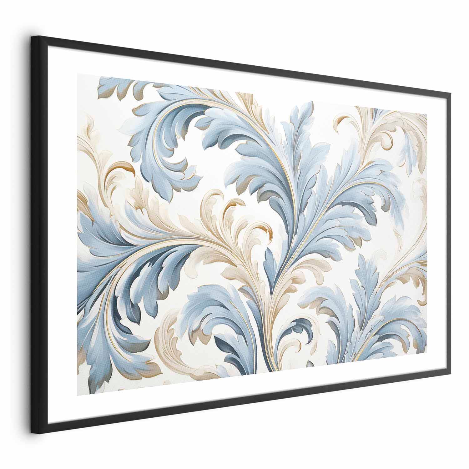 Plakat Barokowe pnącze w jasnych barwach 30×21 cm