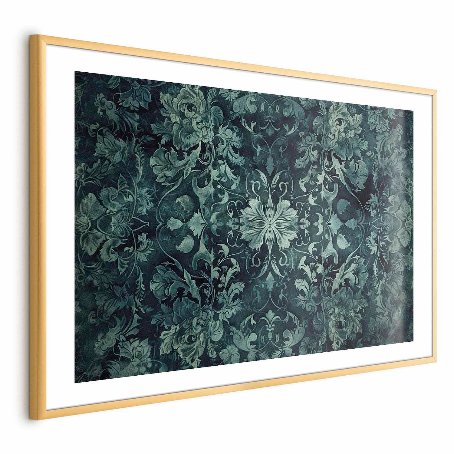 Plakat Ornamenty dywanowe w szmaragdowych odcieniach 90×60 cm