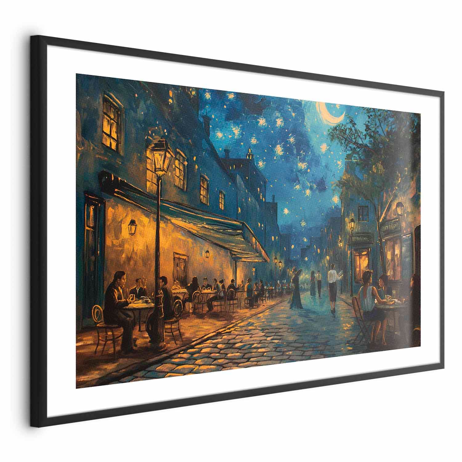 Plakat Uliczka Paryża - obraz inspirowany stylem Vincenta van Gogha 60×40 cm