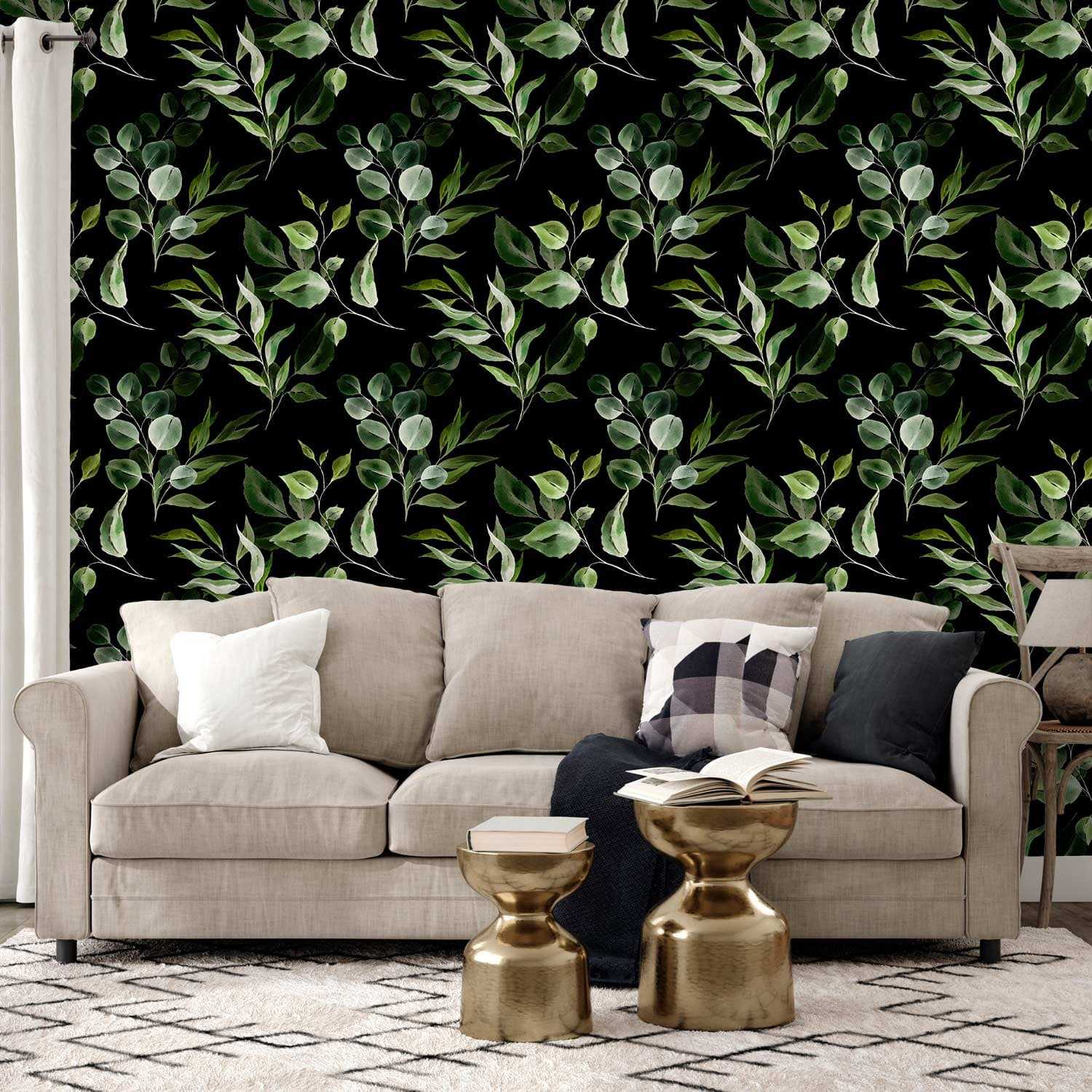 Wallpaper Bukiet zieleni 49×1000 cm, self-adhesive material