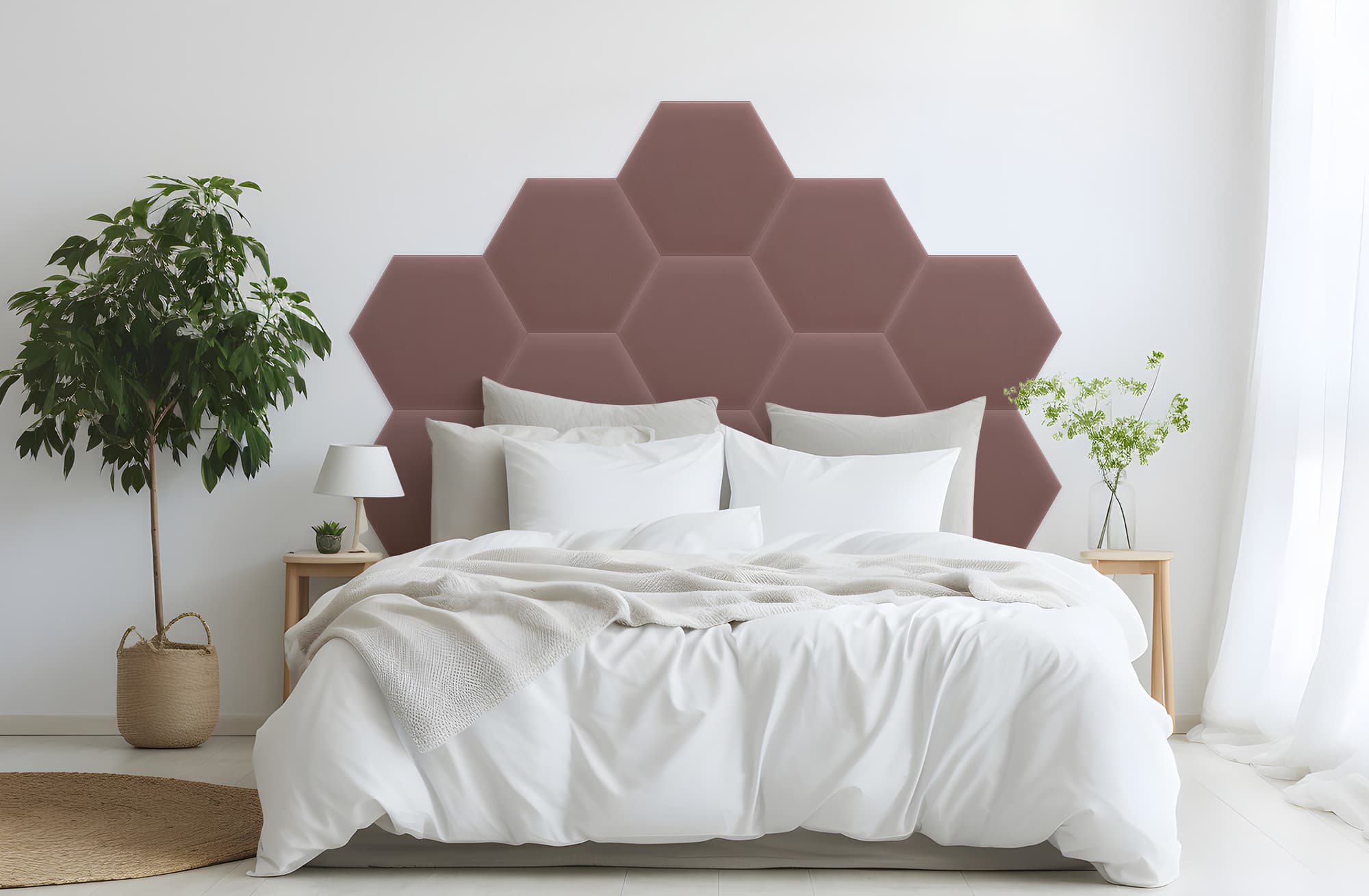 Upholstered panel Magic Velvet Brudny Róż 26×30 cm