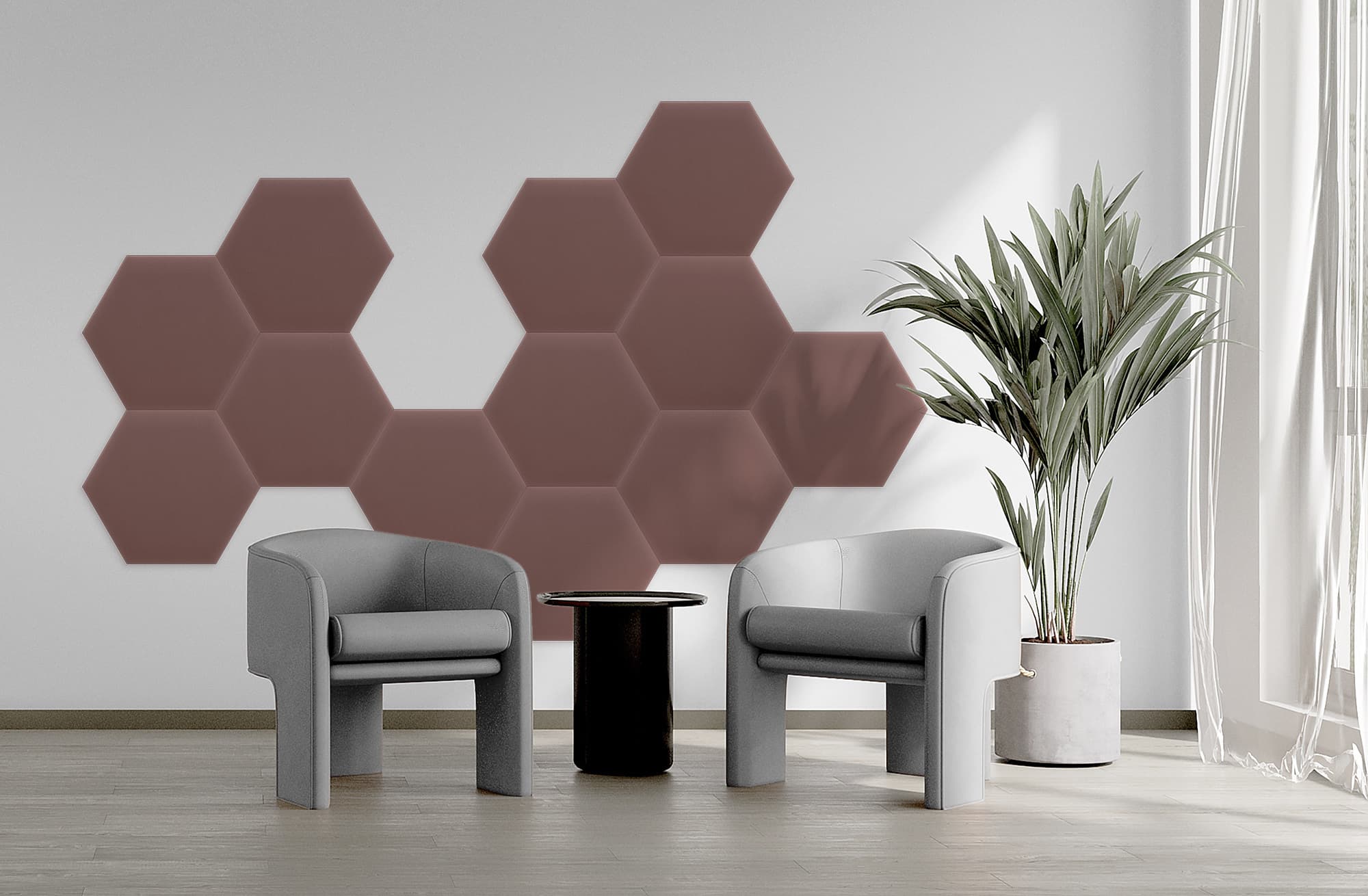 Upholstered panel Magic Velvet Brudny Róż 26×30 cm