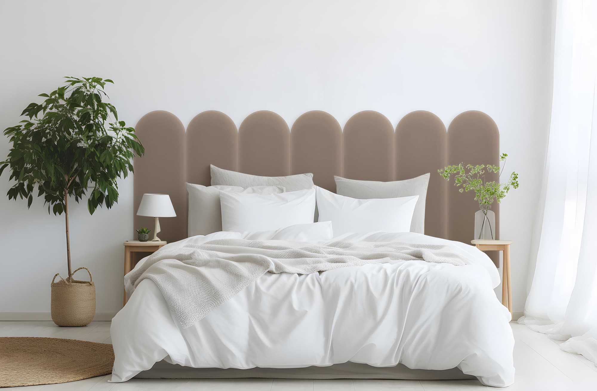 Panel tapicerowany Magic Velvet Beżowy 20cm 20×60 cm