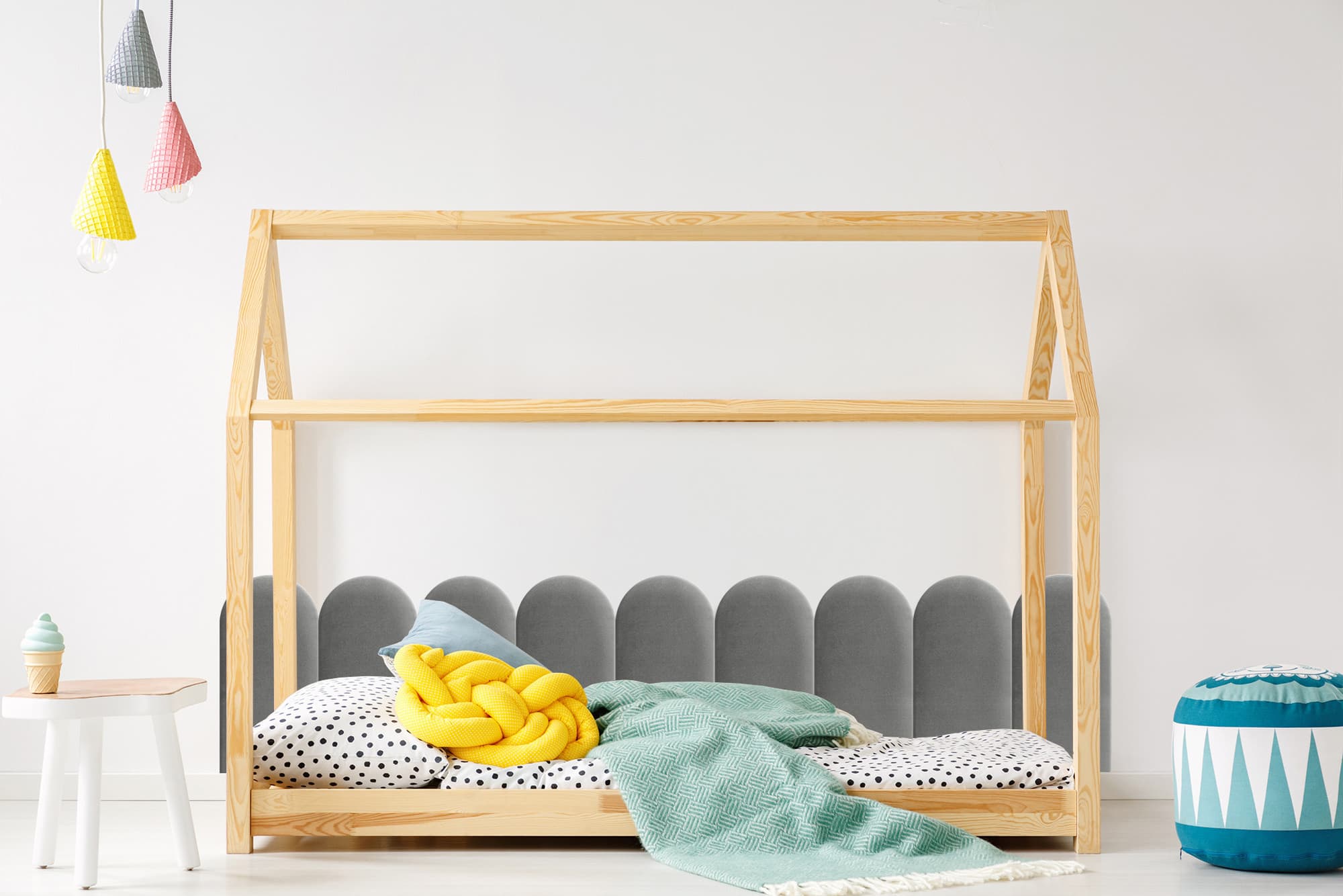Upholstered panel Jasny Szary 30cm 30×60 cm