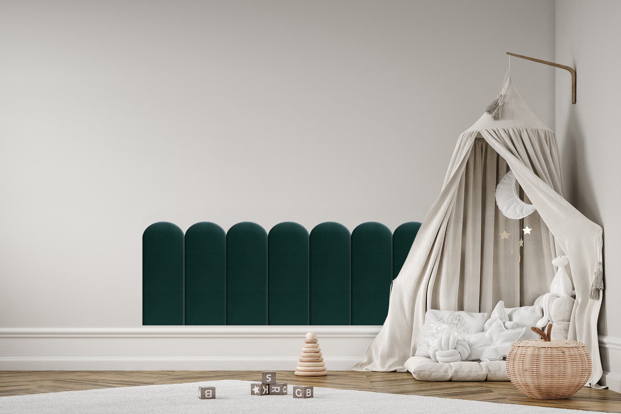 Мягкая панель Turkusowy 20cm 20×60 см