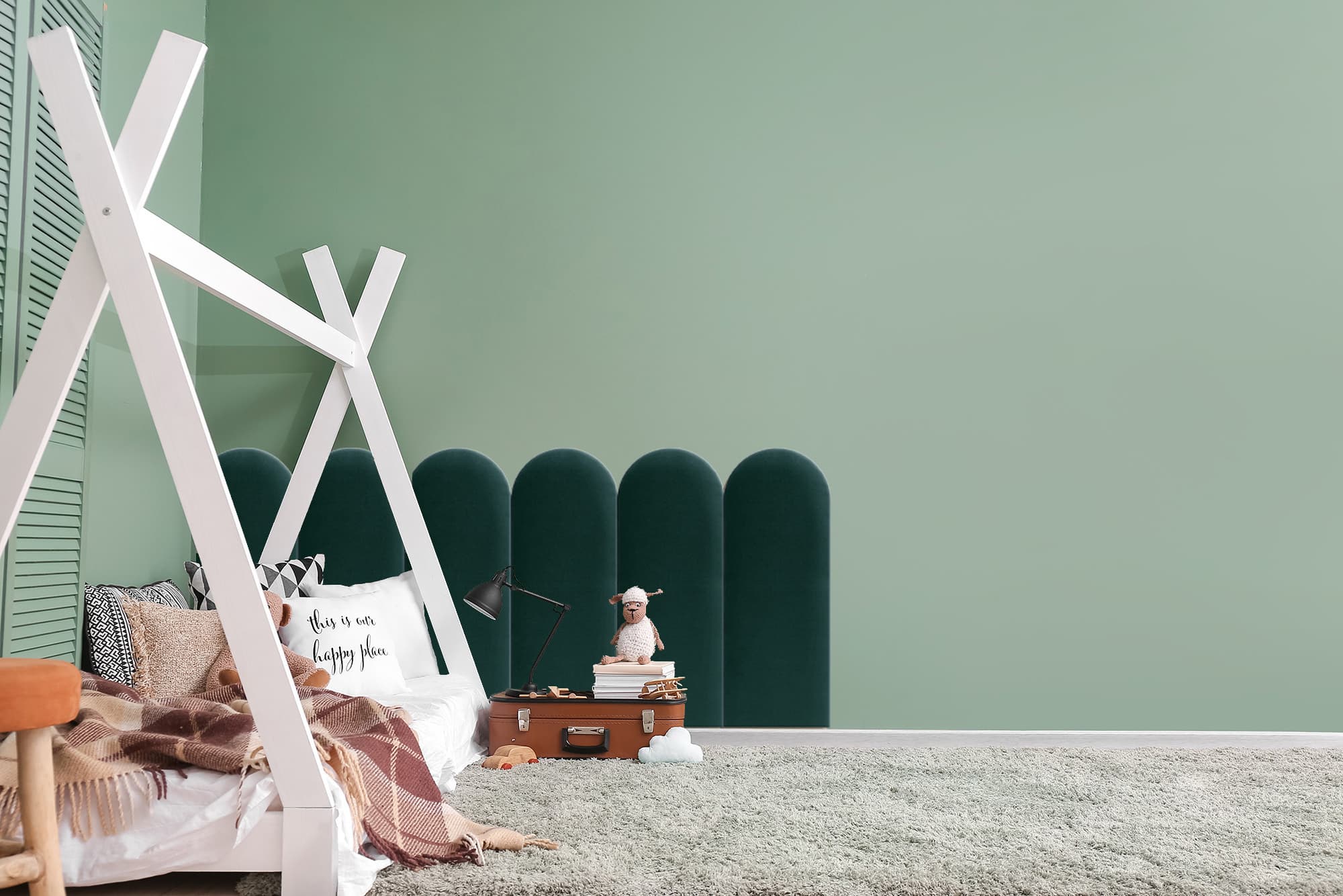 Мягкая панель Turkusowy 30cm 30×80 см