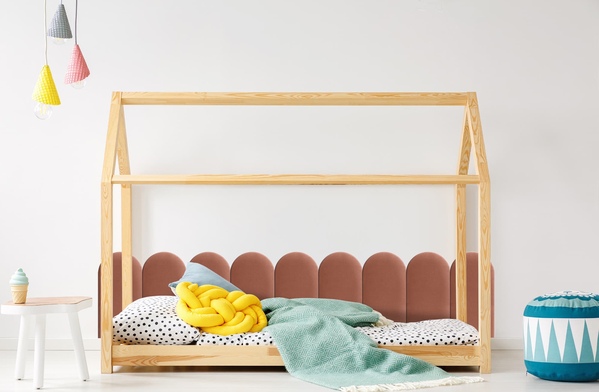 Upholstered panel Brudny Róż 30cm 30×60 cm