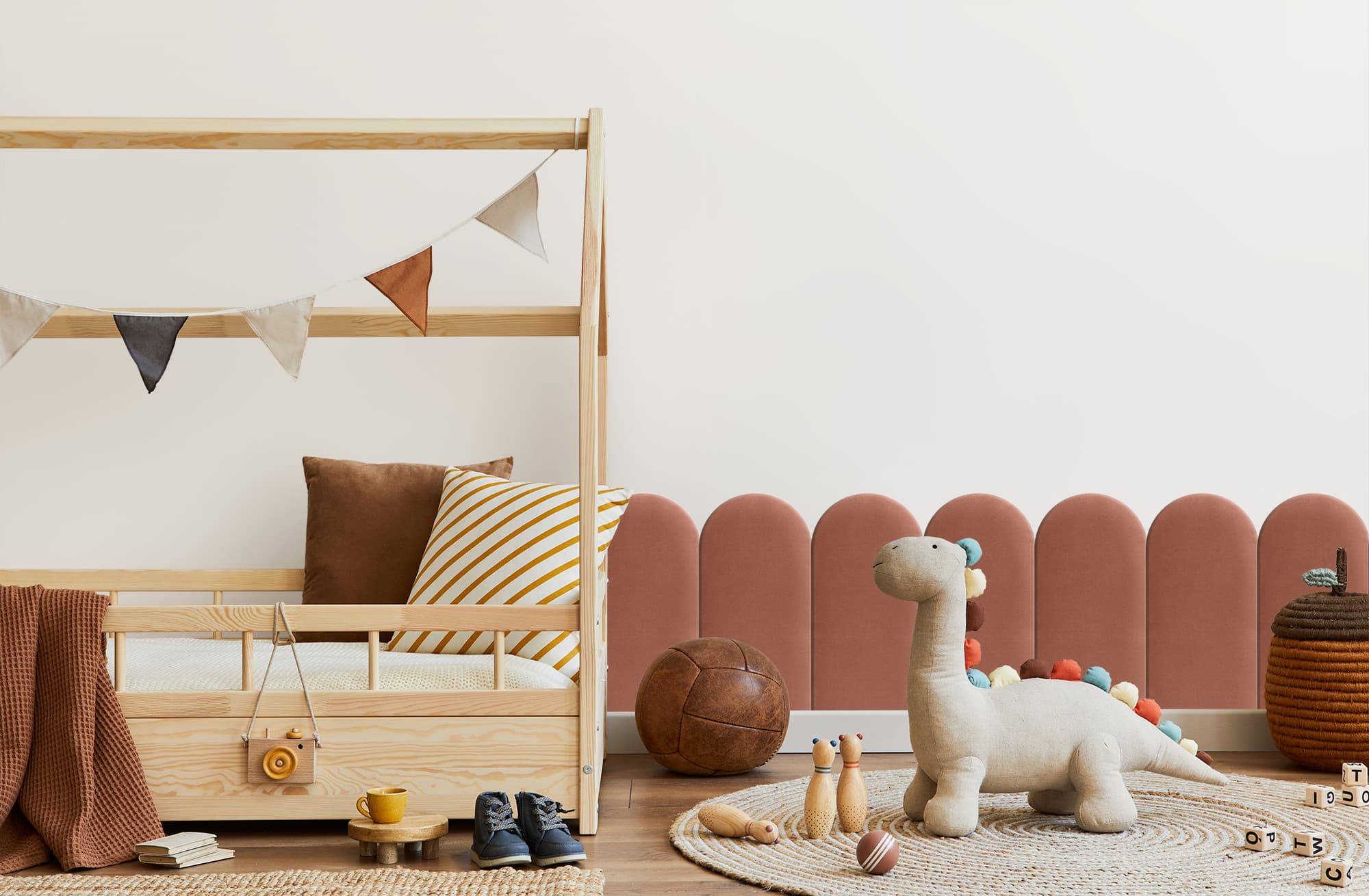 Upholstered panel Brudny Róż 30cm 30×60 cm