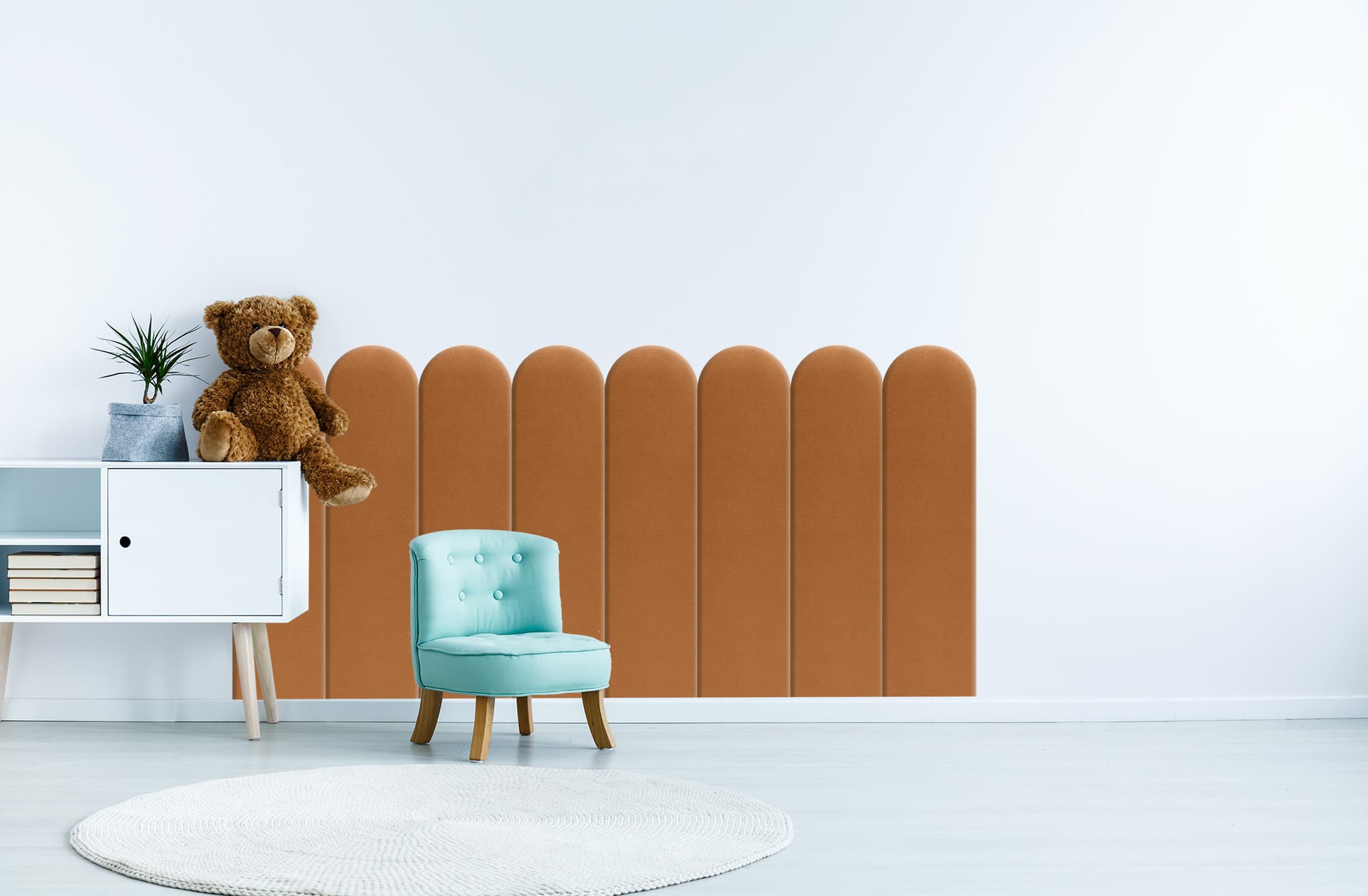 Upholstered panel Miodowy 20cm 20×80 cm