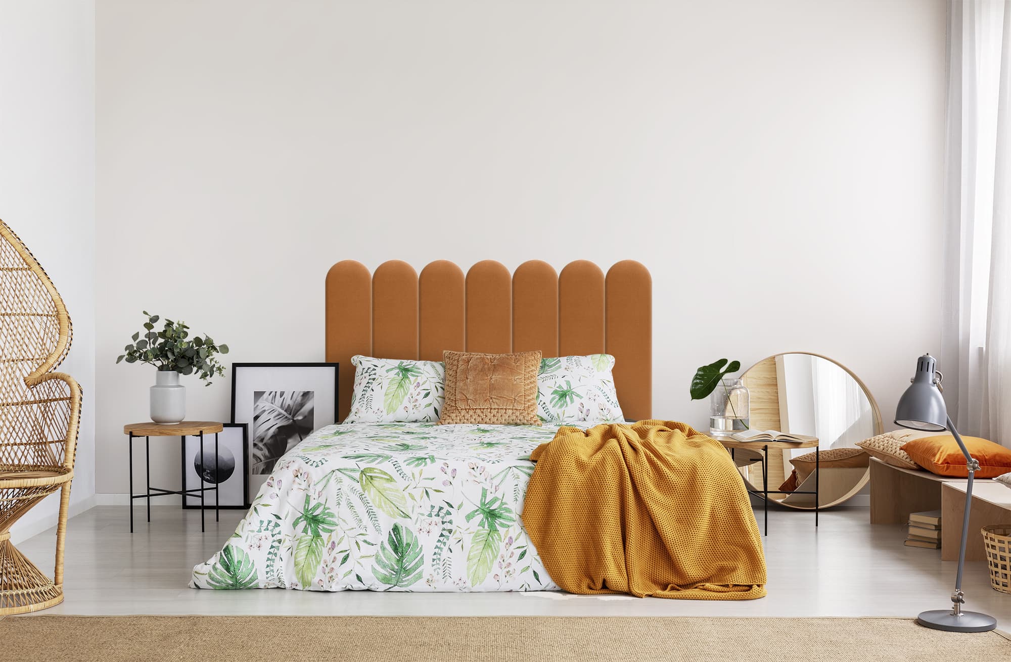 Upholstered panel Miodowy 20cm 20×100 cm