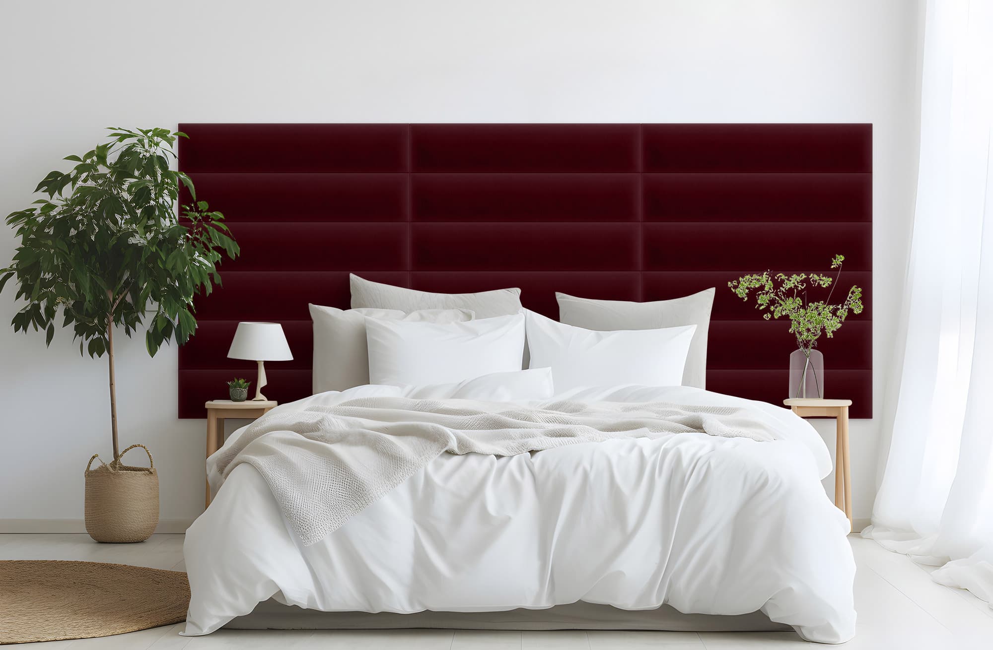 М'яка панель Magic Velvet Bordowy 50×15 см