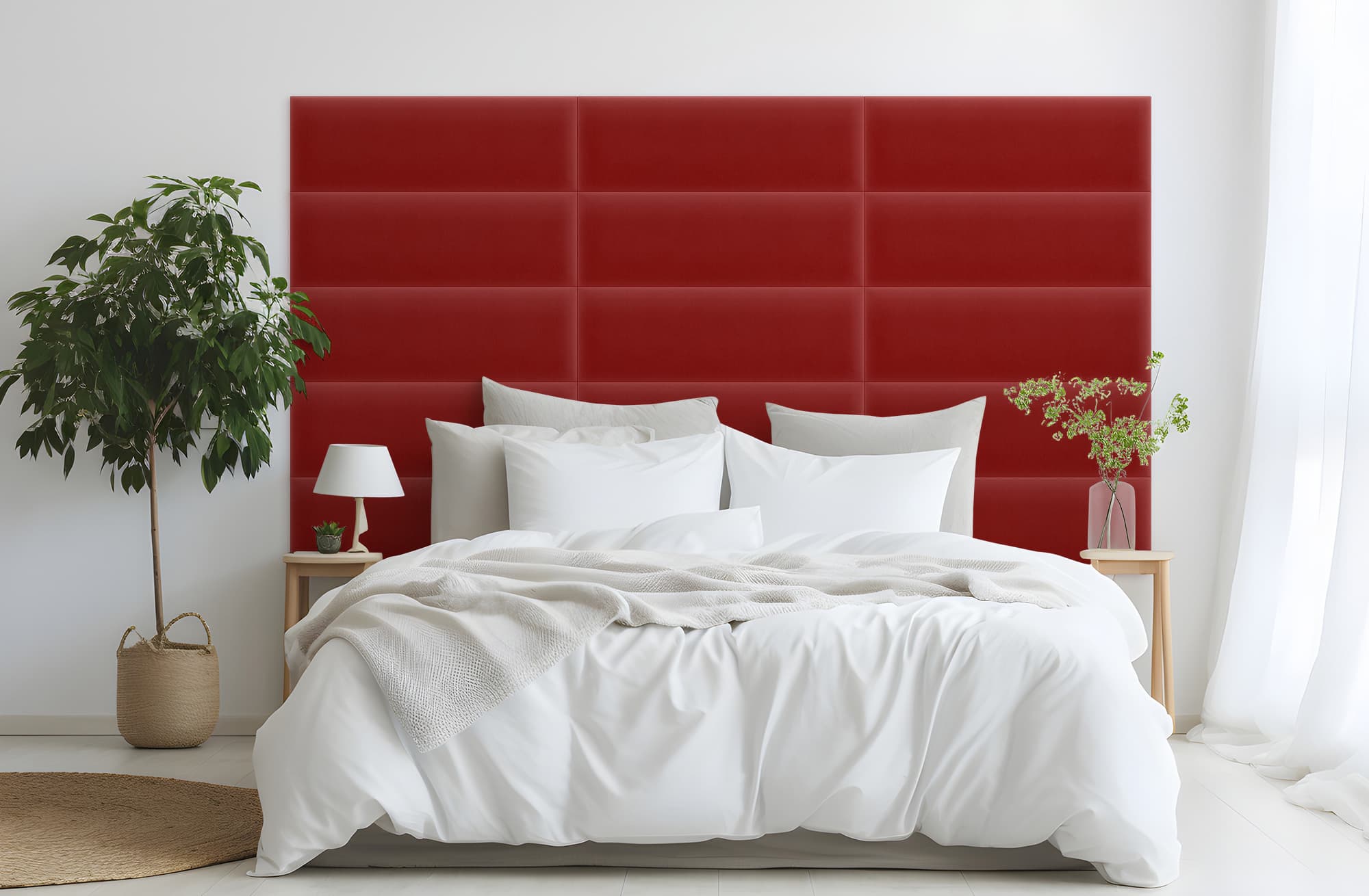Panel tapicerowany Panel Tapicerowany Magic Velvet Czerwony 60x20 cm