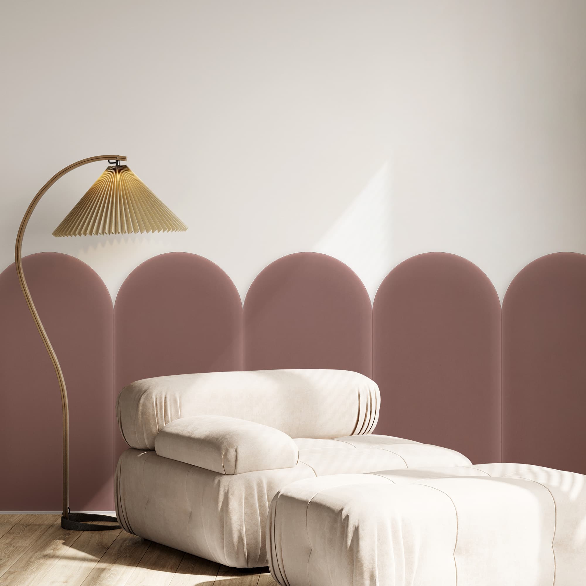 М'яка панель Magic Velvet Brudny Róż 30cm 30×60 см