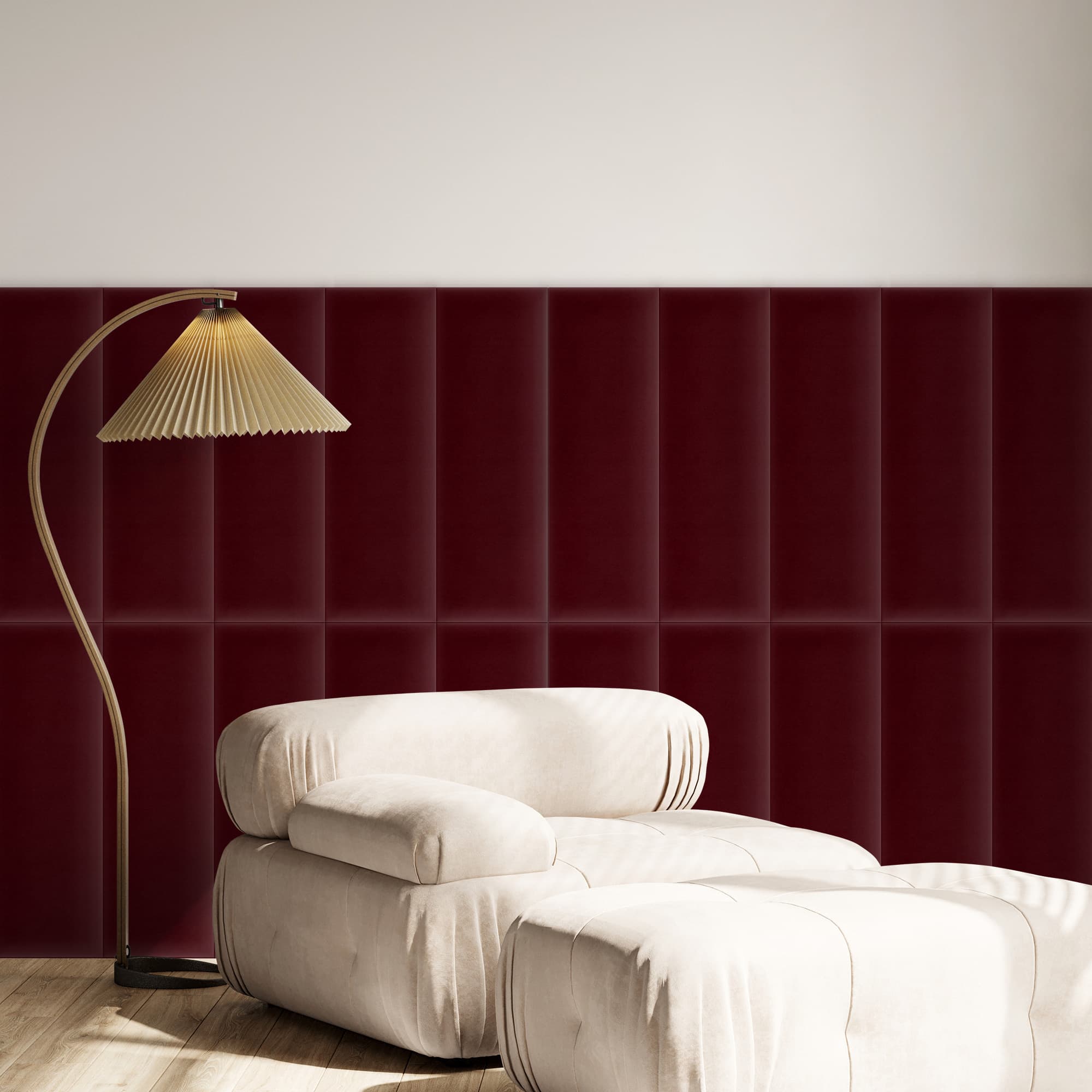 Panel tapicerowany Panel Tapicerowany Magic Velvet Bordowy 60x30 cm